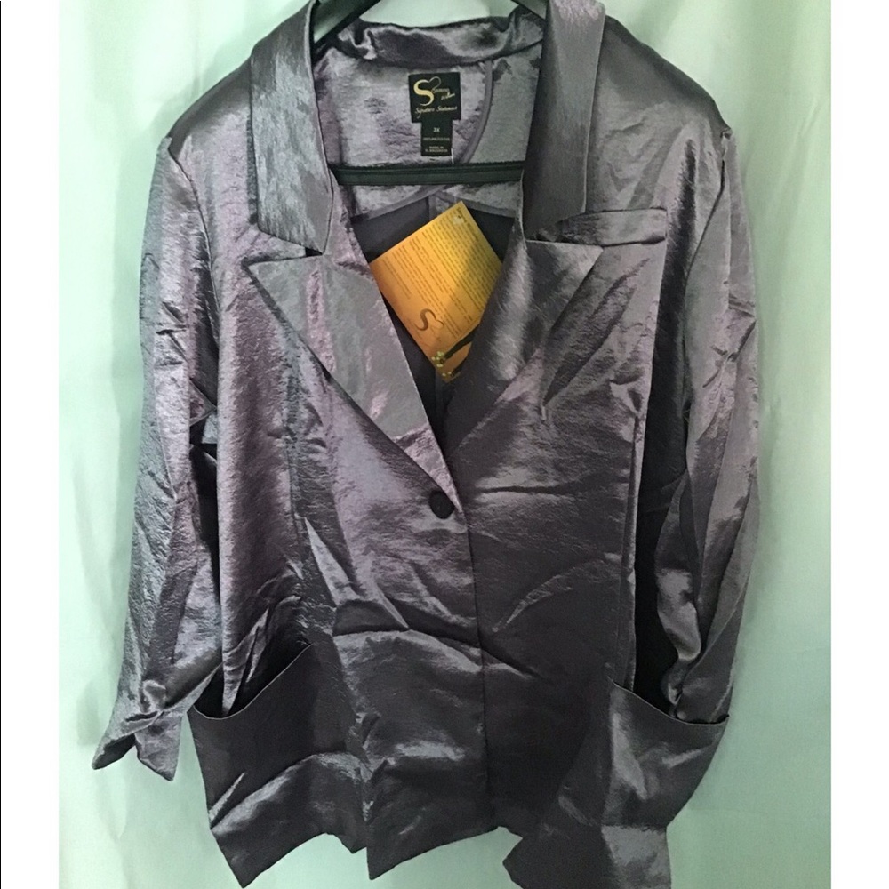 Serena Williams Iridescent Light purple Satin Blazer